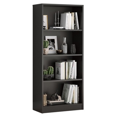 Sevobal Decorarive Bookshelf Freestanding Tall Bookshelf Adjustable Shelves for Home Office, Black, 24.4"*11.6"*55.9"