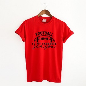 Simply Sage Market Women's Football Is My Favorite Season Ball Short Sleeve Garment Dyed Tee - 1 of 4