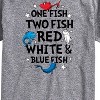Men's - Dr. Seuss - Red, White and Blue Fish Short Sleeve Graphic T-Shirt - 2 of 4
