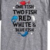 Men's - Dr. Seuss - Red, White and Blue Fish Short Sleeve Graphic T-Shirt - image 2 of 4