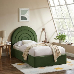Modway Solana Arched Performance Velvet Twin Platform Bed - 1 of 4