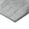 Gray Charcoal And Silver Abstract Washable Indoor Outdoor Area Rug - 4 of 4