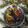 Witch and Black Cat Stained Glass Handblown Ornament, Spooky Halloween and Christmas Tree Decor| OrnamentallyYou - 4 of 4