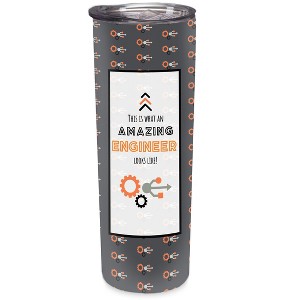 Elanze Designs Amazing Engineer Steel Grey 20 ounce Stainless Steel Travel Tumbler - 1 of 4