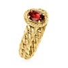 Ross-Simons 0.70 Carat Garnet Curb-Link Ring in 14kt Yellow Gold - 3 of 4
