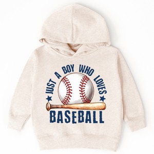 The Juniper Shop Just A Boy Who Loves Baseball Toddler Hoodie - 1 of 4