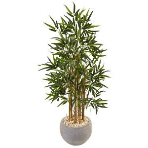 Nearly Natural 4’ Beige Bamboo Artificial Tree in Sand Colored Bowl - 1 of 1