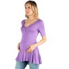 24seven Comfort Apparel Womens Short Sleeve Tunic Top - 2 of 4