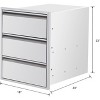 16W x 21H x 23D Inch Outdoor Kitchen Stainless Steel Double Access Drawers with Paper Towel Holder Combo for BBQ Island or Grill Station - 3 of 4