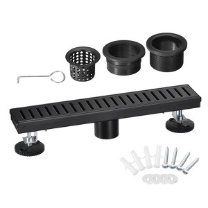 Unique Bargains Stainless Steel Brushed Rust-proof Wear-resistant Shower Drain Sink Set - 1 of 4
