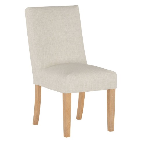 Skyline Furniture Kendra Slipcover Dining Chair in Linen Talc