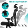 KERDOM Office Chair Ergonomic Desk Chair, Big and Tall Reclining Comfy Home Office Chair Lumbar Support Breathable Mesh, Black - 3 of 4