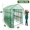 Greenhouse for Outdoors,Portable Green House w/ Roll-Up Zippered Door Anchors & Ropes,Plant Garden Hot House w/ Shelves for Garden Patio Backyard - 2 of 4