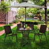 Outdoor Patio Rattan Wicker Bar Square Table Glass Top Yard Garden Furniture NEW - image 3 of 4