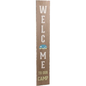 Pavilion Gift Company - Welcome to Camp - 48" Wooden Sign - Wall Sign Panels - 1 of 4
