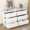 GDFStudio Noa 47" Modern Wooden Long Dresser with 6 Drawers and Golden Handles - 2 of 4
