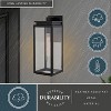 VAXCEL Uptown 1 Light Matte Black Transitional Outdoor Wall Lantern Clear Glass, 15.75 inch - 2 of 4