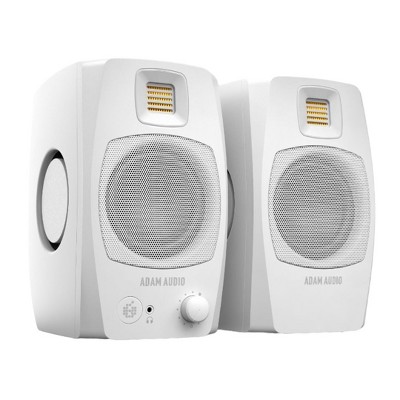 ADAM Audio D3V White Active Desktop Monitoring System Pair with Aluminum Woofers