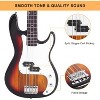 Glarry Electric Bass Guitar Full Size 4 String Rosewood Basswood Fire Style Exquisite Burning Bass - 4 of 4