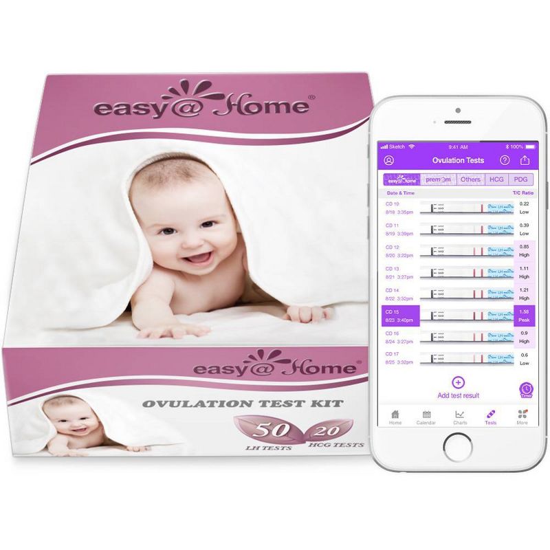 easy@Home 50 Ovulation Test Strips &#38; 20 Pregnancy Test Strips Combo Kit, 3 of 13
