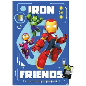 Trends International Marvel Jr Iron Man And His Awesome Friends (2025) - Group Unframed Wall Poster Prints - 1 of 4
