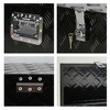 Gulches 20" Aluminum Tool long Box 5 Bar Tread Flat box for Truck Car Outdoor Trailer Pickup RV Storage Tools with Lock Side Handle,Keys,Black - 2 of 4
