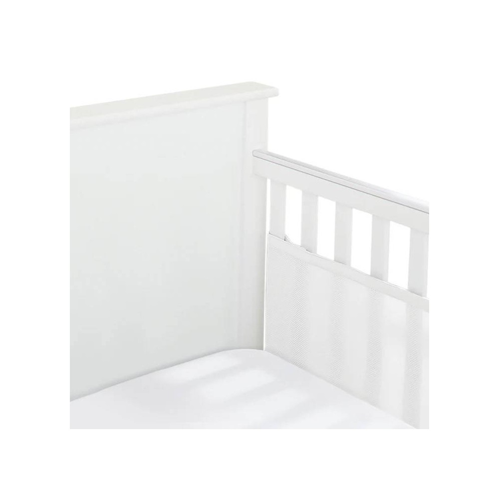 HALO Breathable Mesh Crib Liner for Full Sized Solid End Crib - White