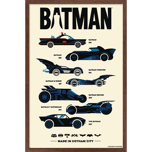 Trends International DC Comics Batman: 85th Anniversary - The Batmobiles Made In Gotham Framed Wall Poster Prints - image 1 of 4