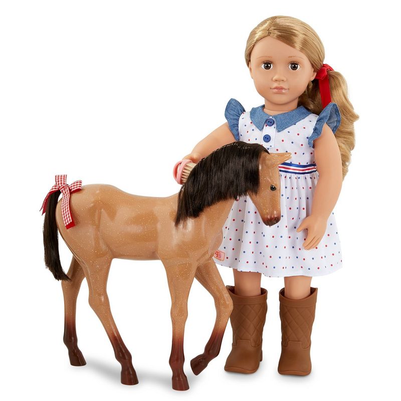 Our Generation Shelley with Foal 18&#34; Doll &#38; Horse Set, 3 of 7