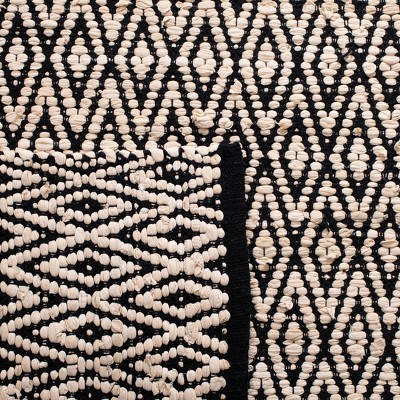 Montauk 8' x 10' Black Cotton Flat Woven Area Rug