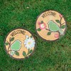 Northlight Set of 2 Welcome Birds Outdoor Floral Garden Stones 11" - 2 of 4