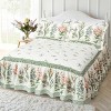 Green Flowers 3-Piece Comforter Set, King Size – Includes 1 Soft Lightweight Comforter and 2 Matching Pillowcases, Floral Bedding - 2 of 4