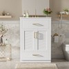 KWPZQEB Bathroom Vanity, 24" Bathroom Vanity with Ceramic Sink, Modern Wood Bathroom Cabinet with Tip-out Drawer & 2 Doors - 4 of 4