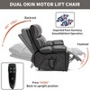 Dual Motor Infinite Position Large Power Lift Recliner Chair with Heat, 8-Point Massage, Hidden Cup Holders, and Medium-Firm Heavy-Duty Design - 4 of 4
