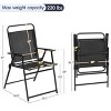 Yaheetech Set of 2 Outdoor Foldable Dining Chairs with Backrest and Armrests - 3 of 4