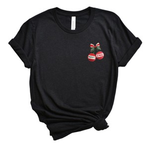 Merry Xmas Ornament Quilted Print - Women's Short Sleeve Graphic T-Shirt - 1 of 4