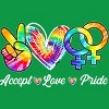 Adult Design By Humans Accept Love LGBTQIA+ Pride Tie Dye Rainbow By HARGOOT-Shirt - 2 of 2