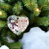 2025 Christmas Ornament - Inspirational Snowman Ceramic Ornament - Live by Faith, Grow in Grace, Walk in Love, Keepsake for Celebrations - 3 of 4