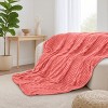 Cozy Soft Striped Fleece Blankets Decorative Plush Luxury Ribbed Warm Blanket for Couch, Sofa, Chair & Bed  - Lux Decor Collection - 2 of 4