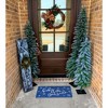 RugSmith Blue Machine Tufted Holiday Baby its cold outside snow flakes Doormat - 2 of 4