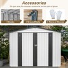 LOVMOR 8 x 6 ft Outdoor Storage Shed, All Weather Metal Sheds with 2 Lockable Doors, Tool Shed for Garden - image 3 of 4