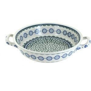 Blue Rose Polish Pottery 419 Ceramika Artystyczna Small Round Casserole with Handles - 1 of 1