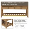 Shoe Rack Bench for Entryway, Wooden Shoe Bench with Cushion Seating and 2 Storage Drawers - 3 of 4