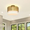 10.12" Ximena Drum Shade Ceiling Light - River of Goods: Gold-Tone Semi-Flush, Mixed-Material, UL Listed - 3 of 4