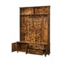 Coffee Brown Modern Style Hall Tree With Storage Cabinet Drawers Open Storage Shelves Space Saving For Hallway Living Room Mudroom Halloween Decorati - 2 of 4