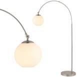 71" Nora Coastal Vintage Iron LED Floor Lamp (Includes LED Light Bulb) - JONATHAN Y