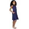 24seven Comfort Apparel Girls Sleeveless Pocket Swing Dress - 2 of 4