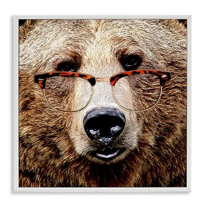 Stupell Industries Grizzly Bear with Glasses, 12" x 12" - 1 of 4