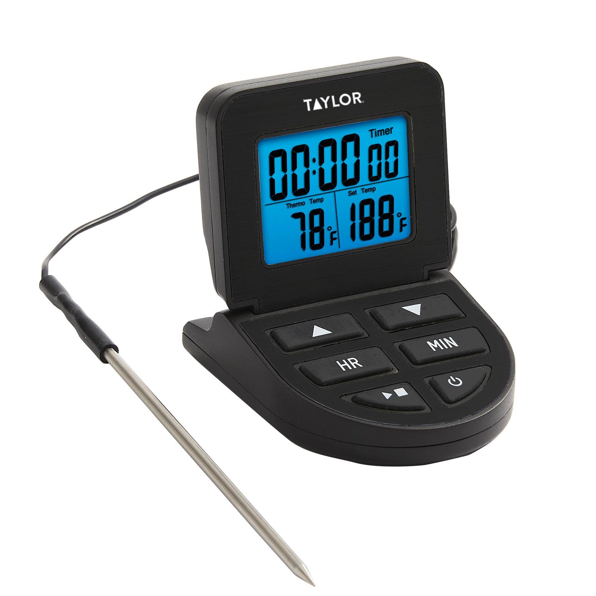 Taylor Kitchen Programmable Cooking Thermometer with Wired Probe