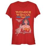 Junior's Wonder Woman Vintage Hero T-Shirt
